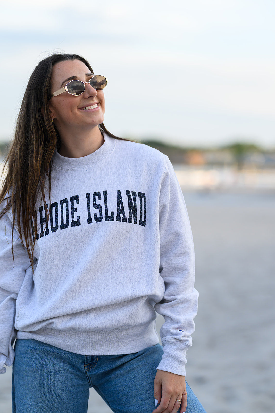 Rhode Island Reverse Weave Crewneck