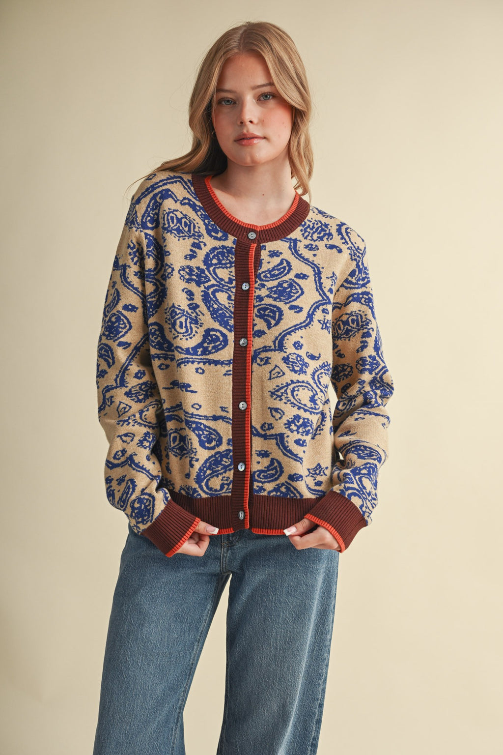 Paisley Blue Cardigan