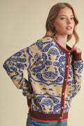 Paisley Blue Cardigan