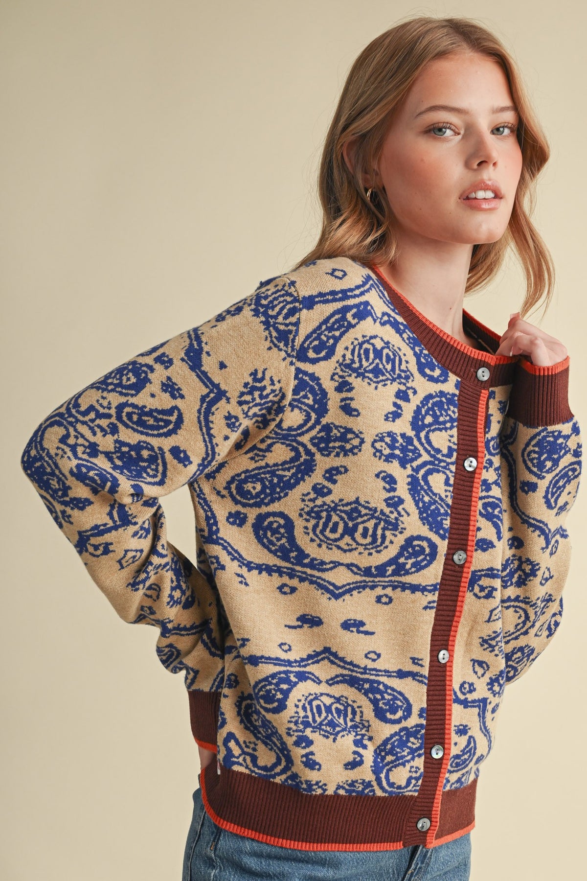 Paisley Blue Cardigan