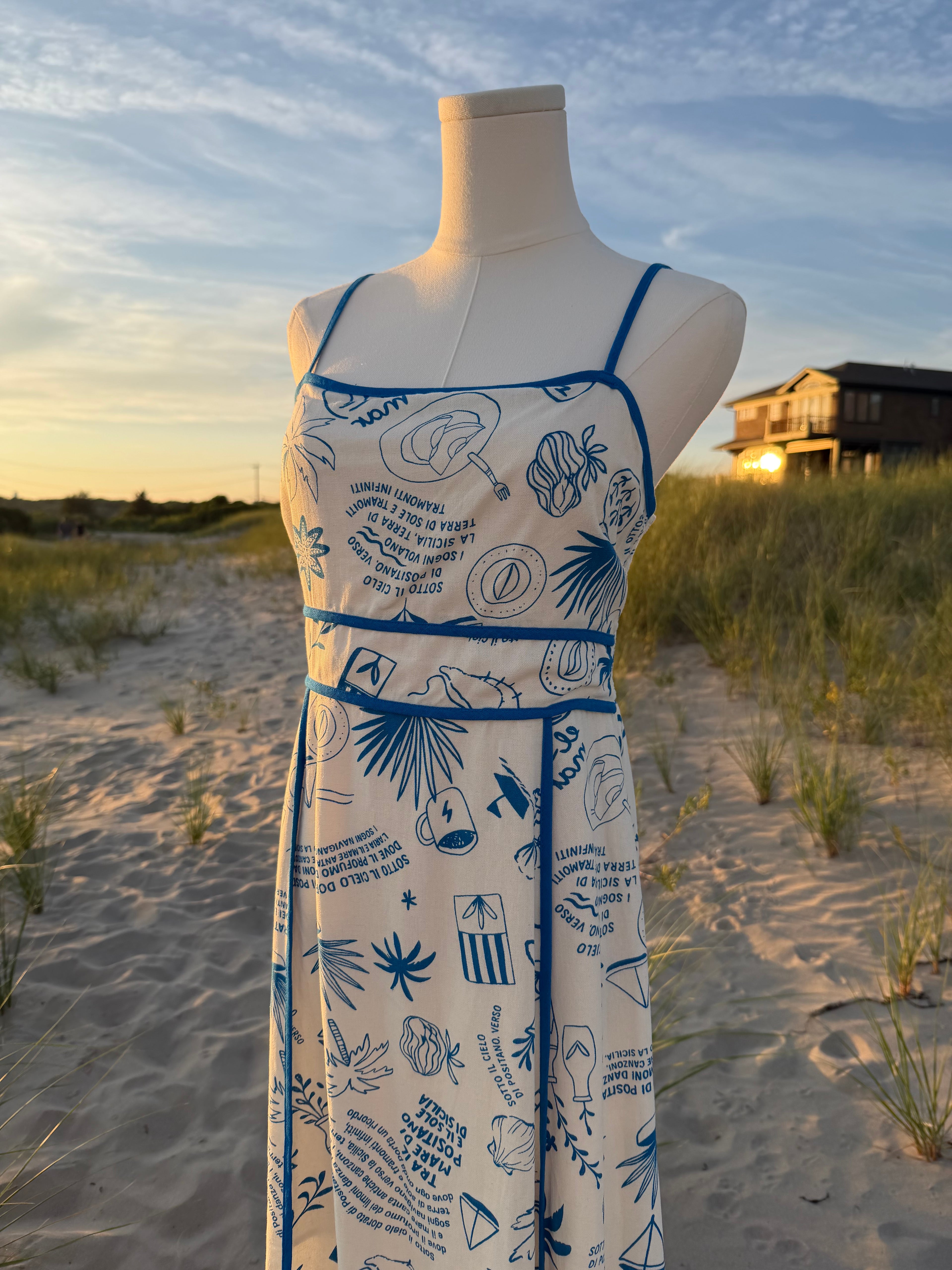 Positano Print  Maxi Dress