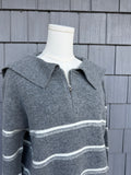 Big Collar Half Zip Sweater