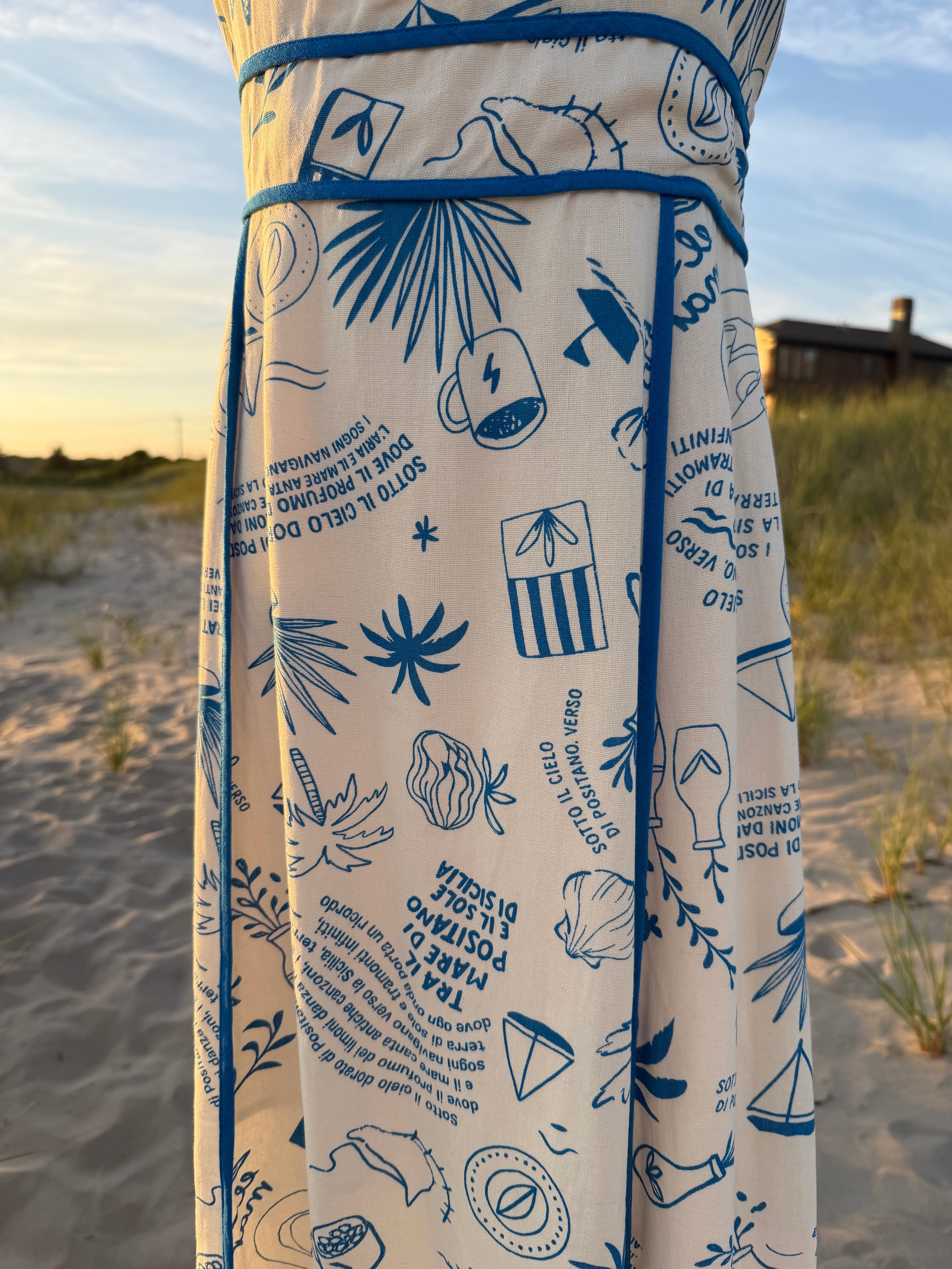 Positano Print  Maxi Dress