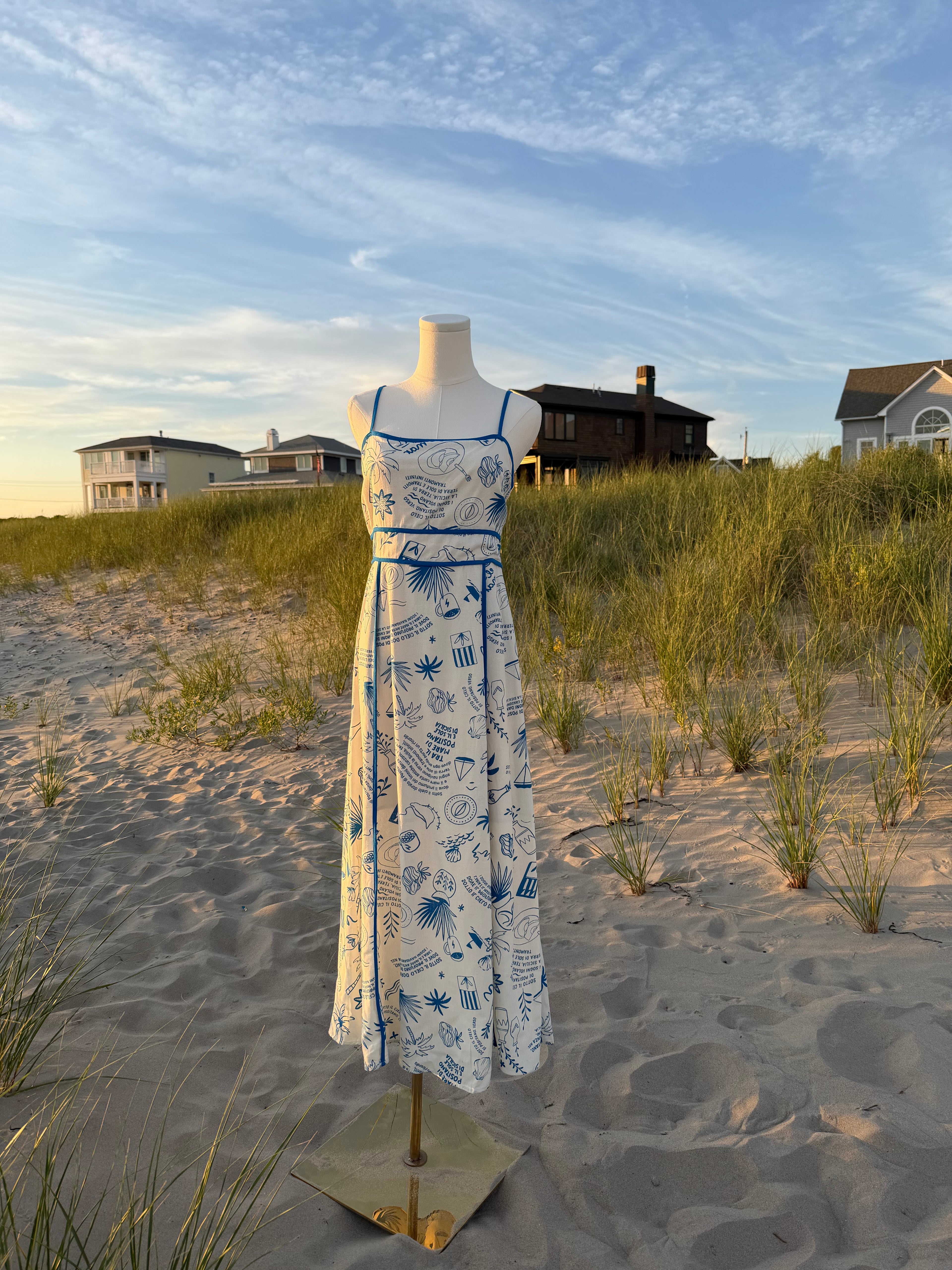Positano Print  Maxi Dress