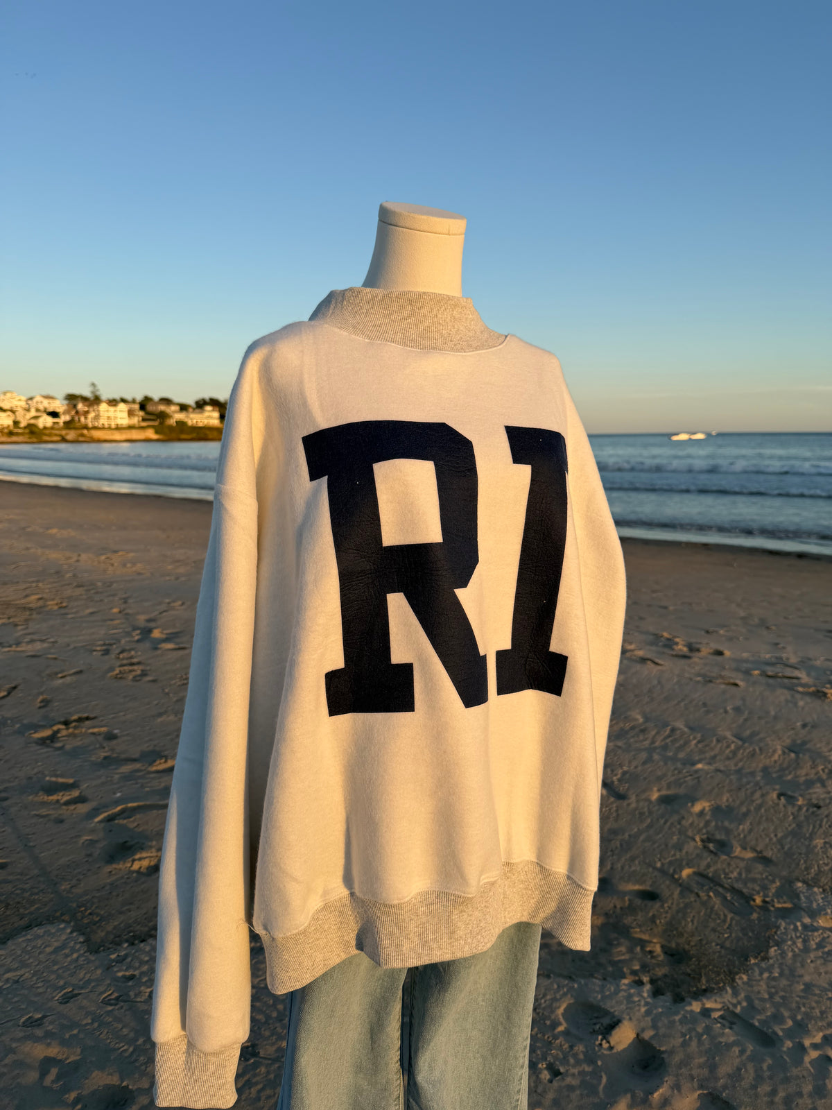 Grey Reversible Mock Neck