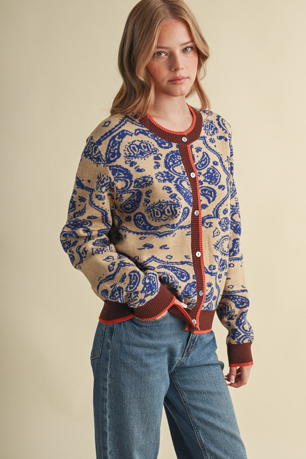 Paisley Blue Cardigan