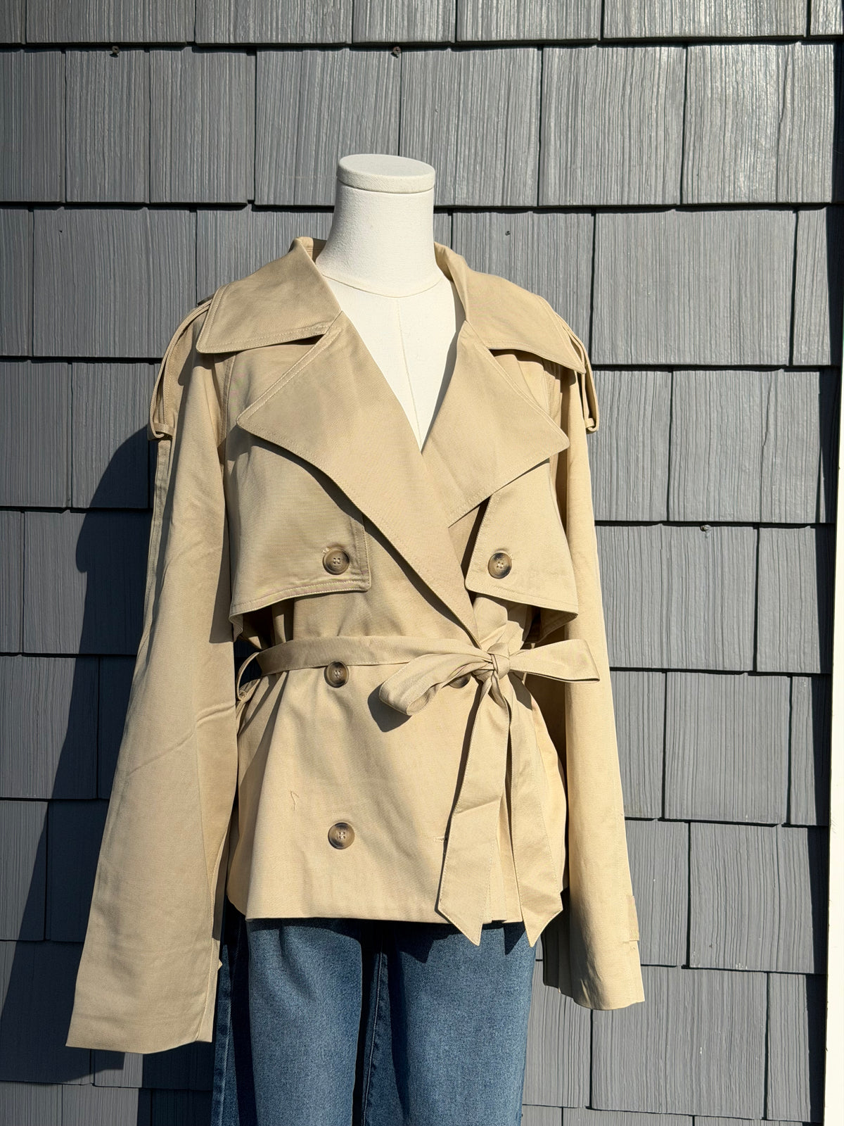 Crop Trench Coat