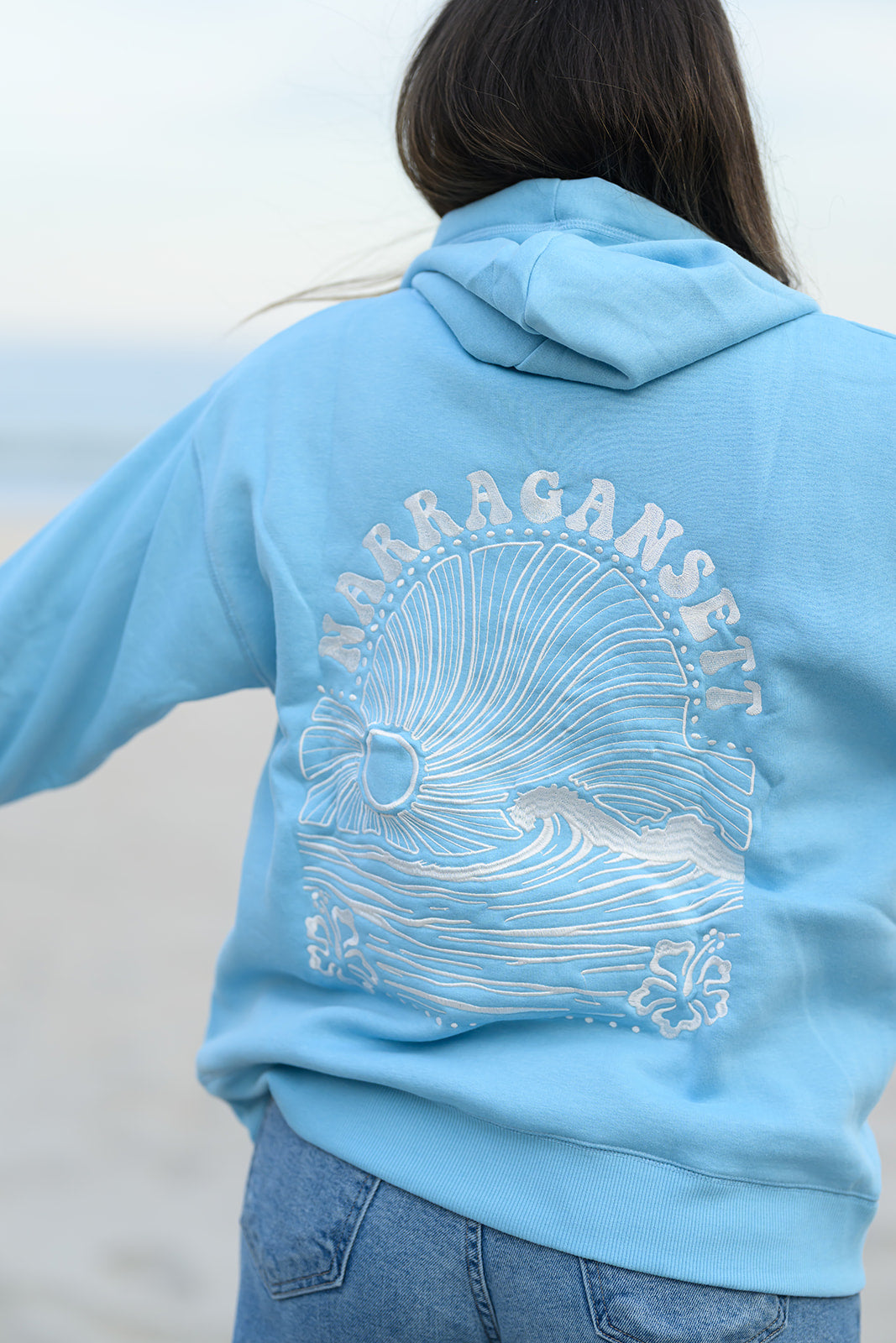 Embroidered Back Hoodie