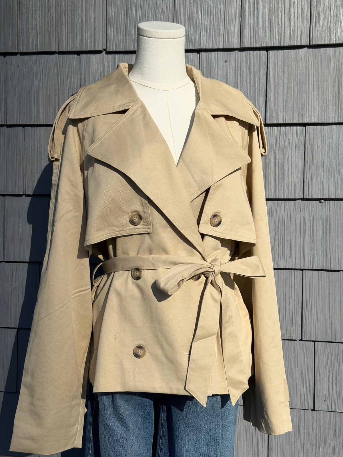 Crop Trench Coat