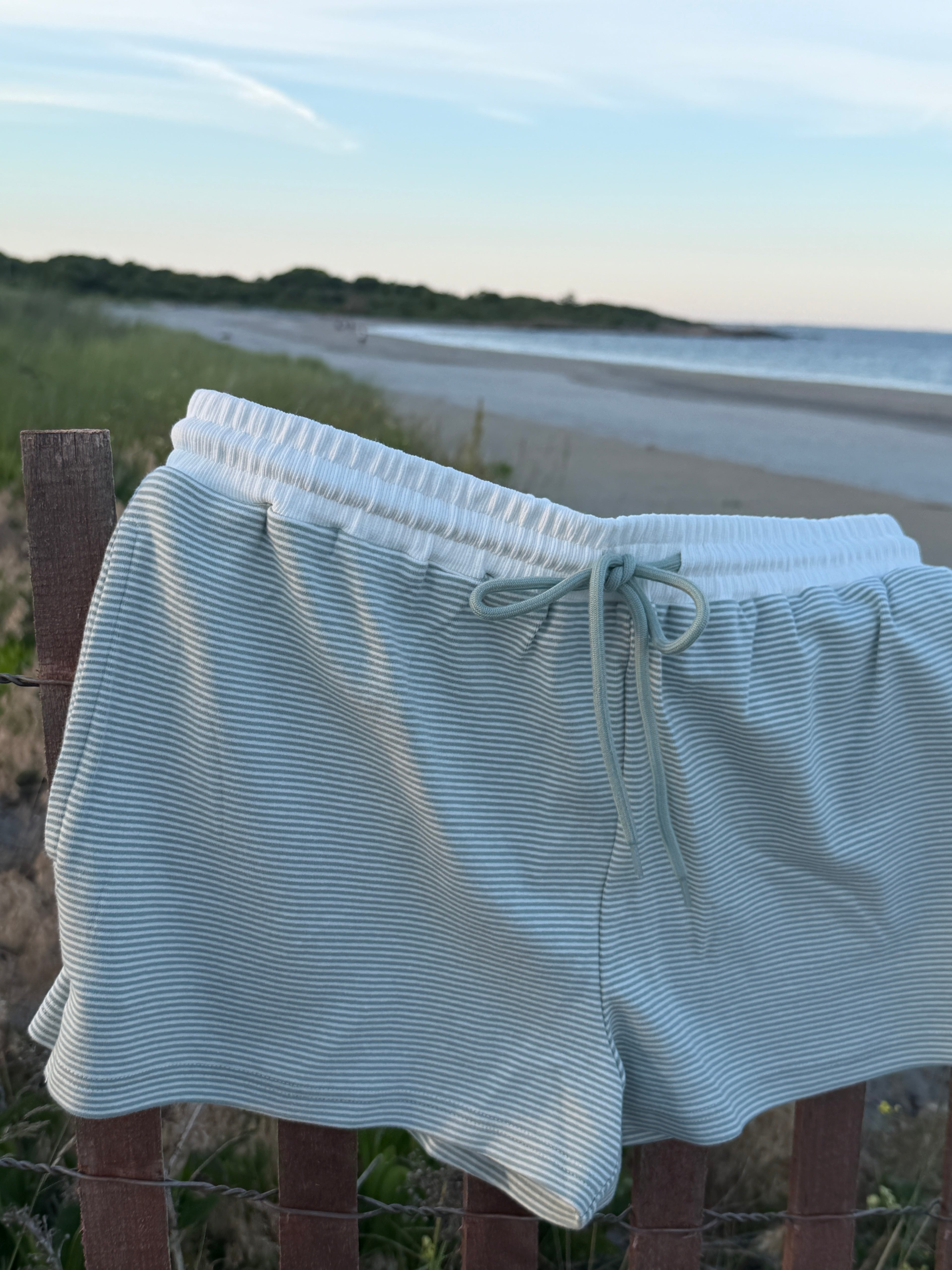 Sage Striped shorts