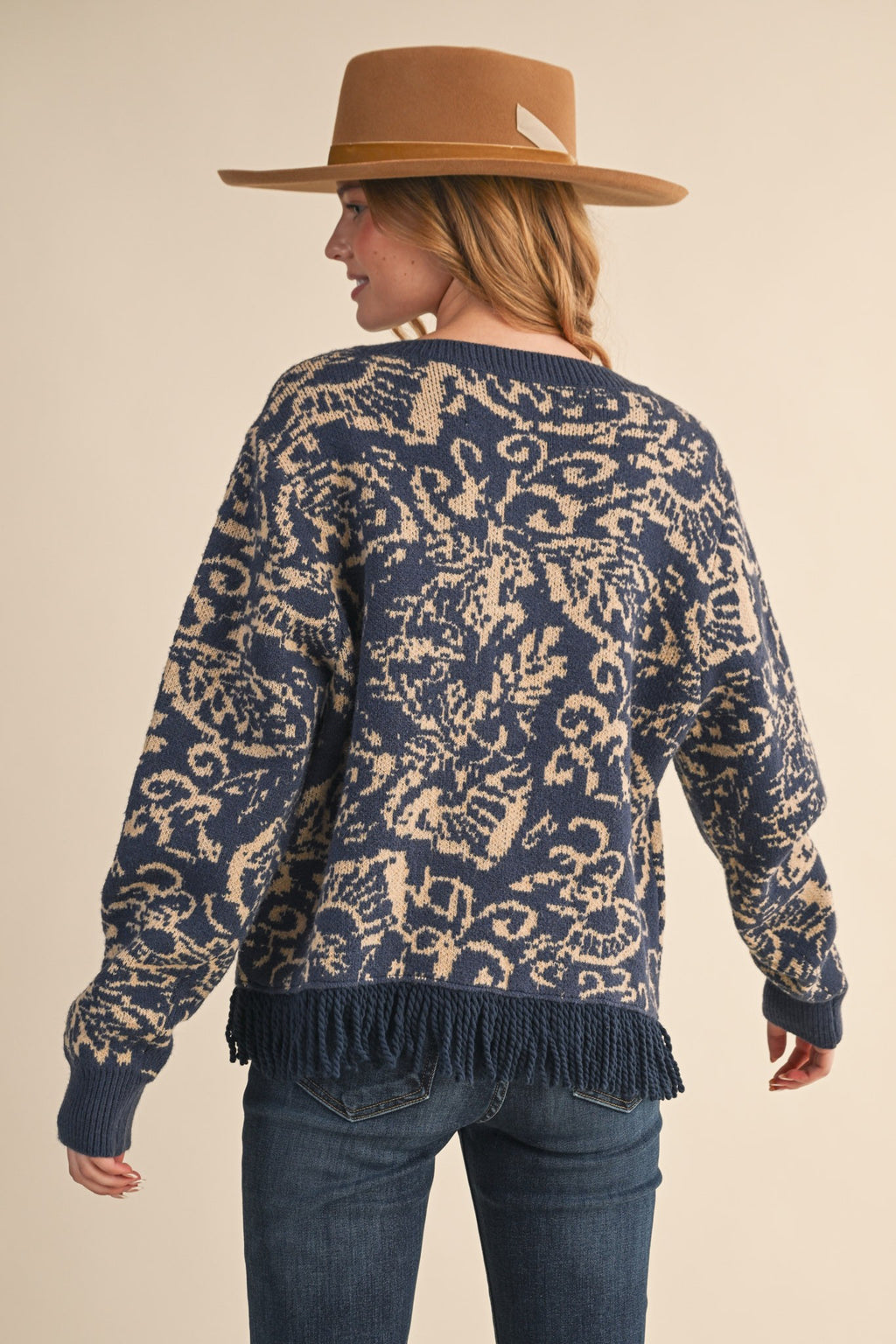 Fringe Trim Cardigan