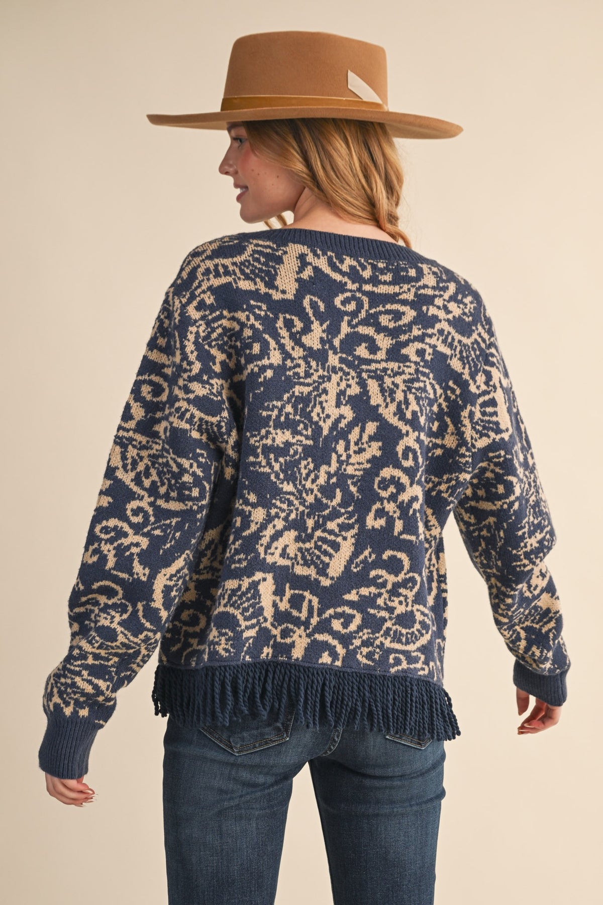 Fringe Trim Cardigan