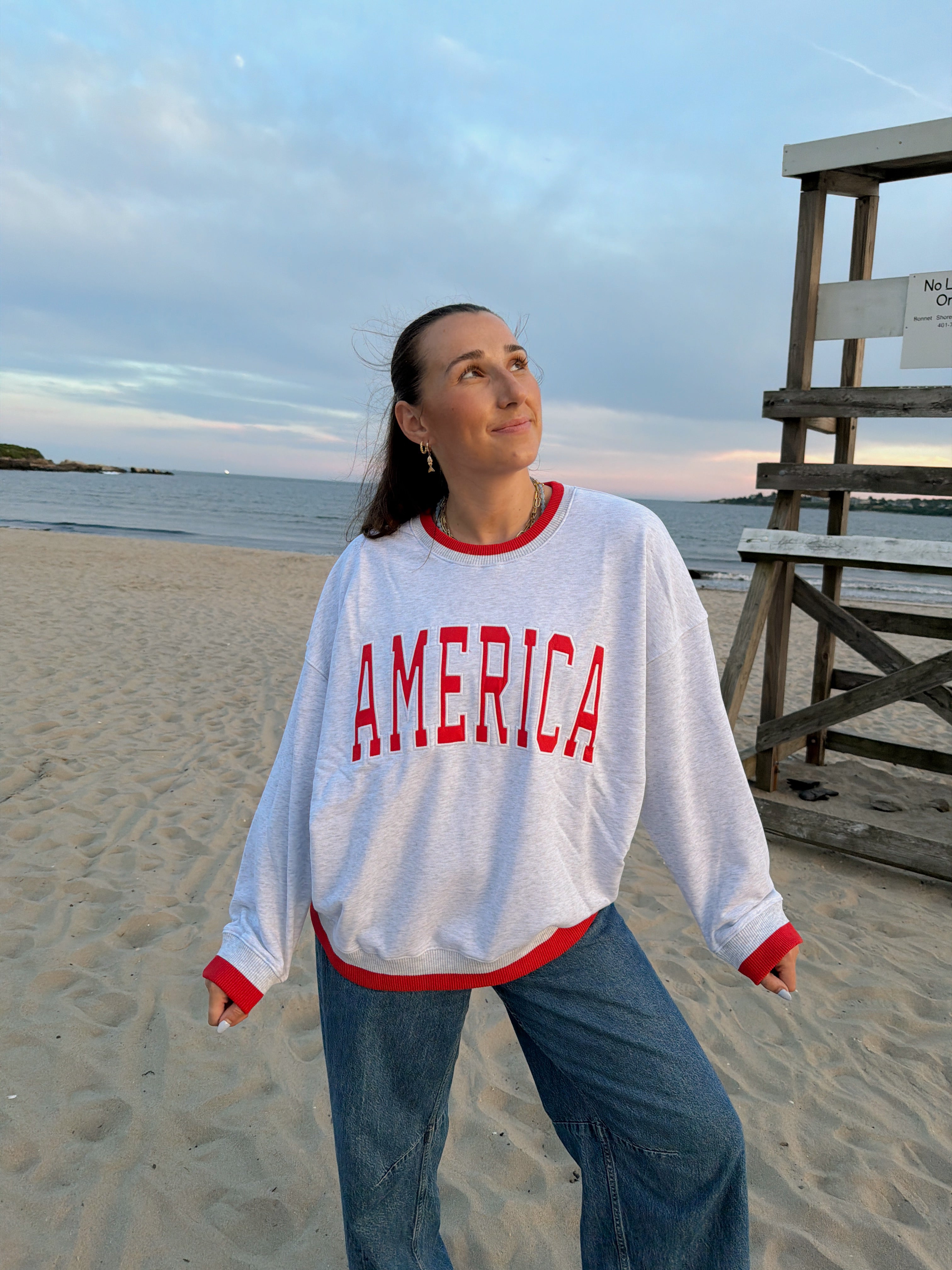 America Varsity Crewneck