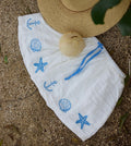 Shell Embroidered Skort