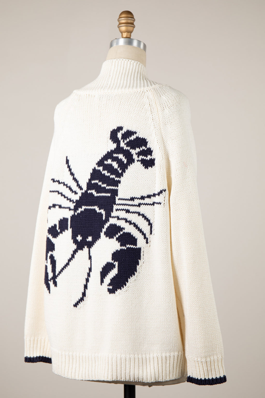 Cream Lobster Cardigan