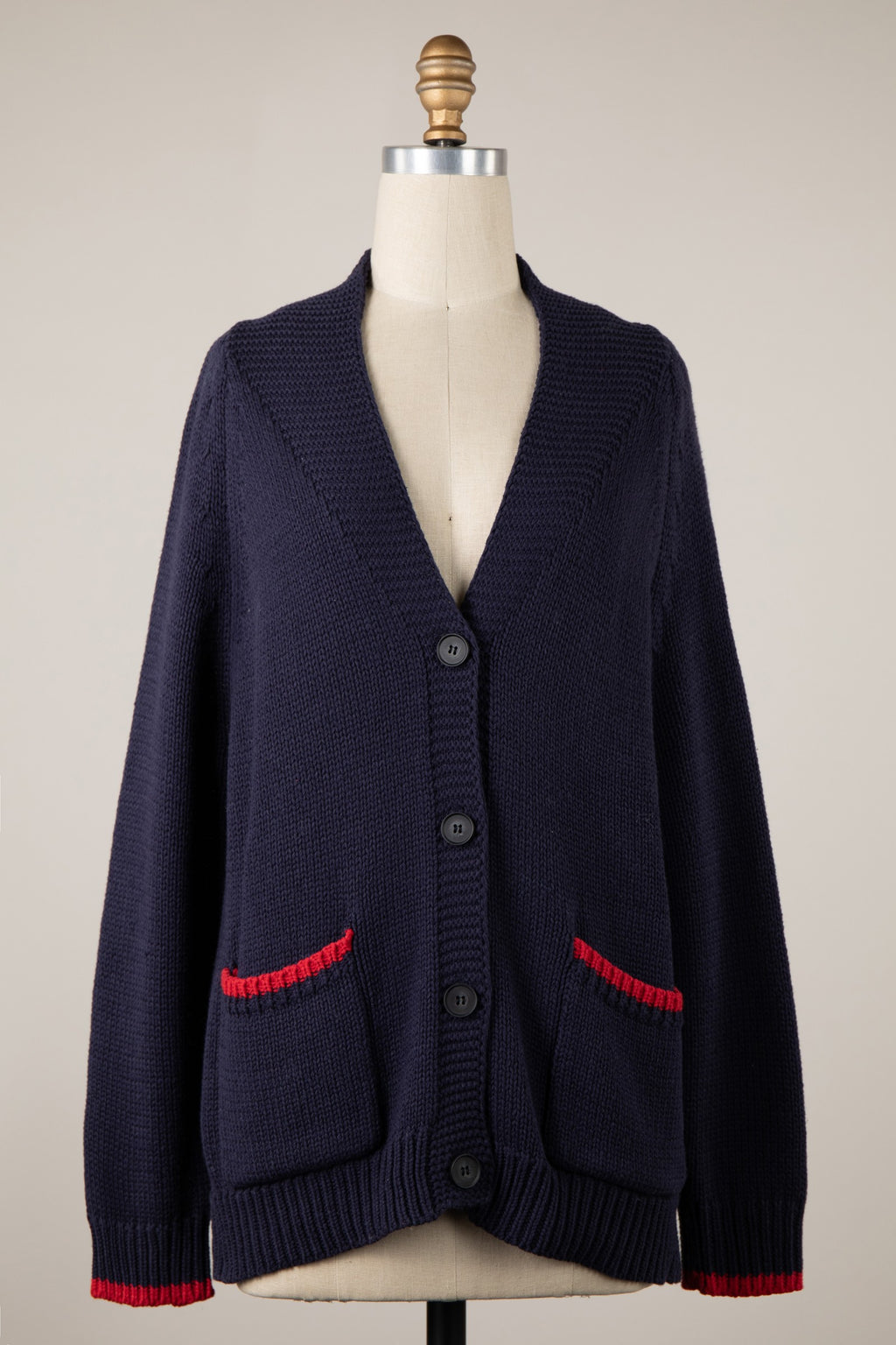 Navy Lobster Cardigan