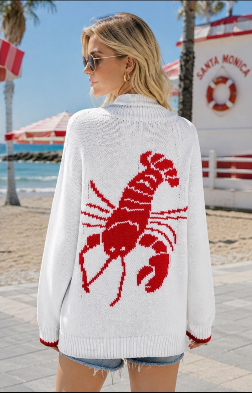 White Lobster Cardigan